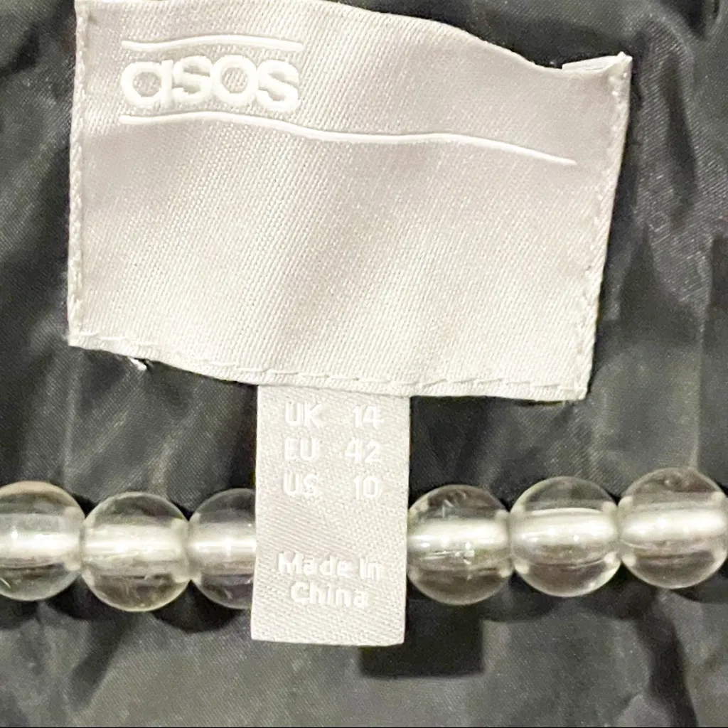 Asos Python Snake Print Size 10‎ Zipper Front Bomber Jacket - Image 3