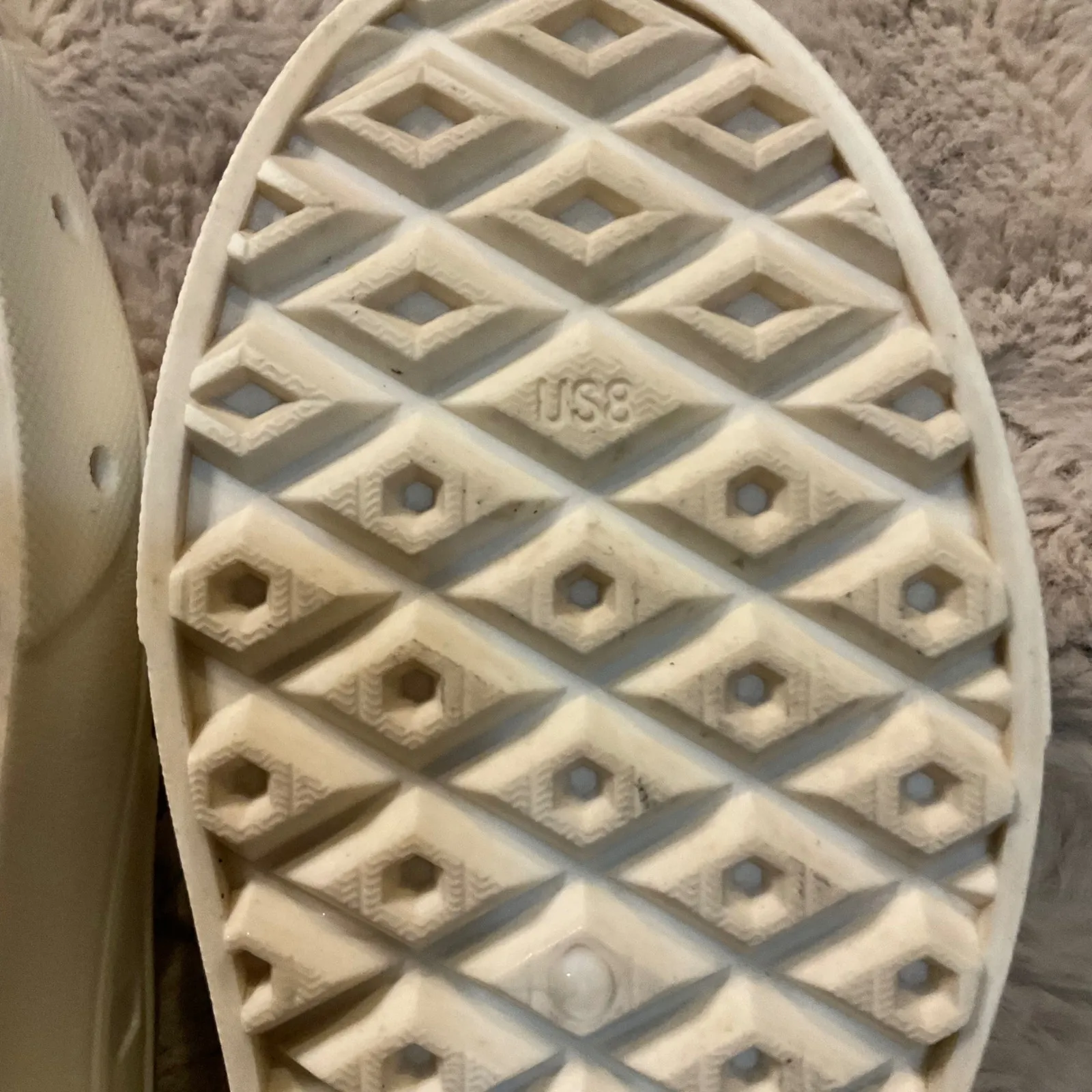 Vans Slip On Mule TRK Shoes Size 8 White Marshmallow Rubber - Image 7