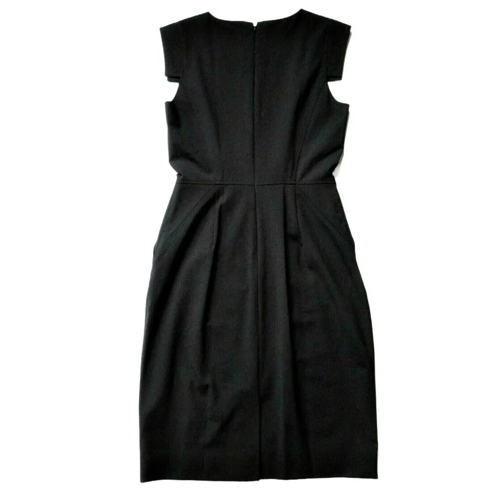 NWT J.Crew Resume Sheath in Black Italian Stretch Wool Dress 14 $228 - Image 3