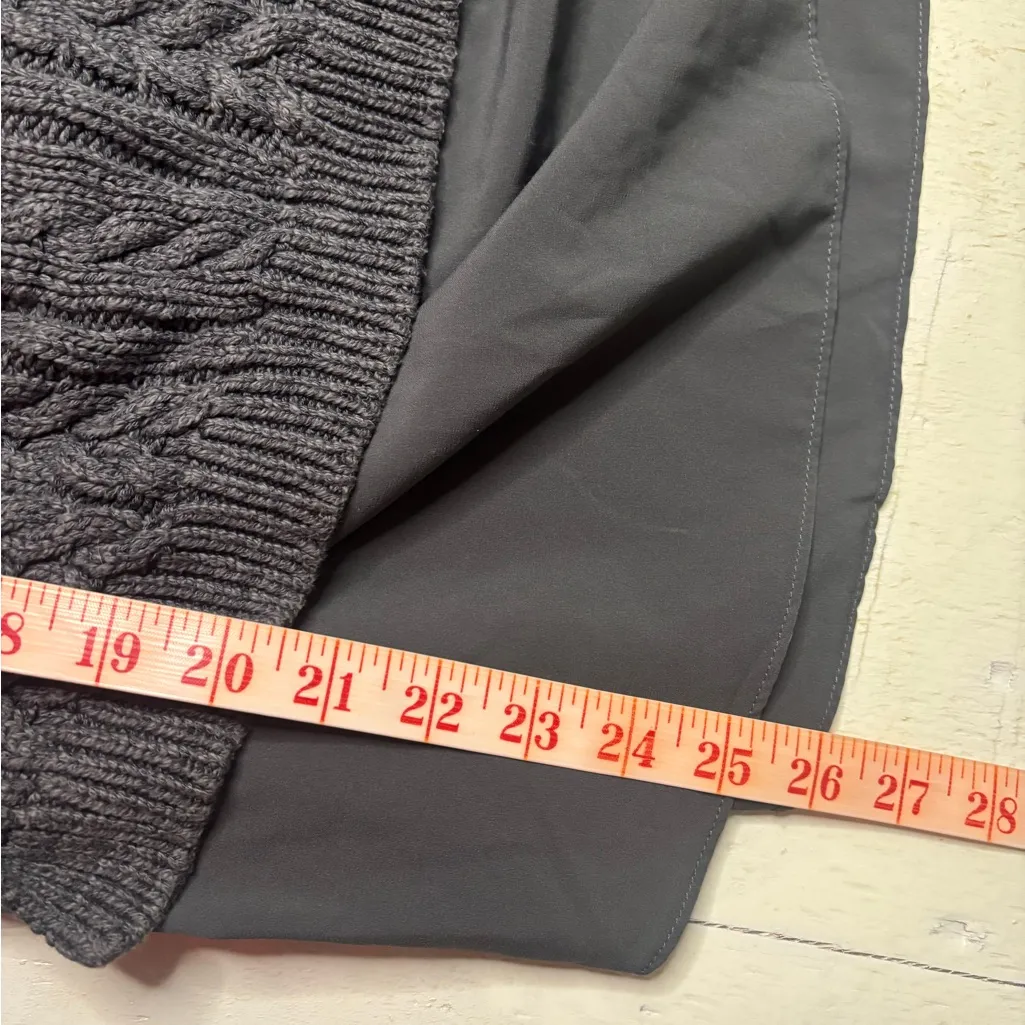 Moth Anthropologie Cable Knit Ella Pullover Layered Sweater Gray Size Small - Image 4