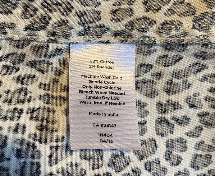 Talbots Womens Sie 10 Multicolor Animal Print Button Up Shirt Stretch Blouse Top - Image 5