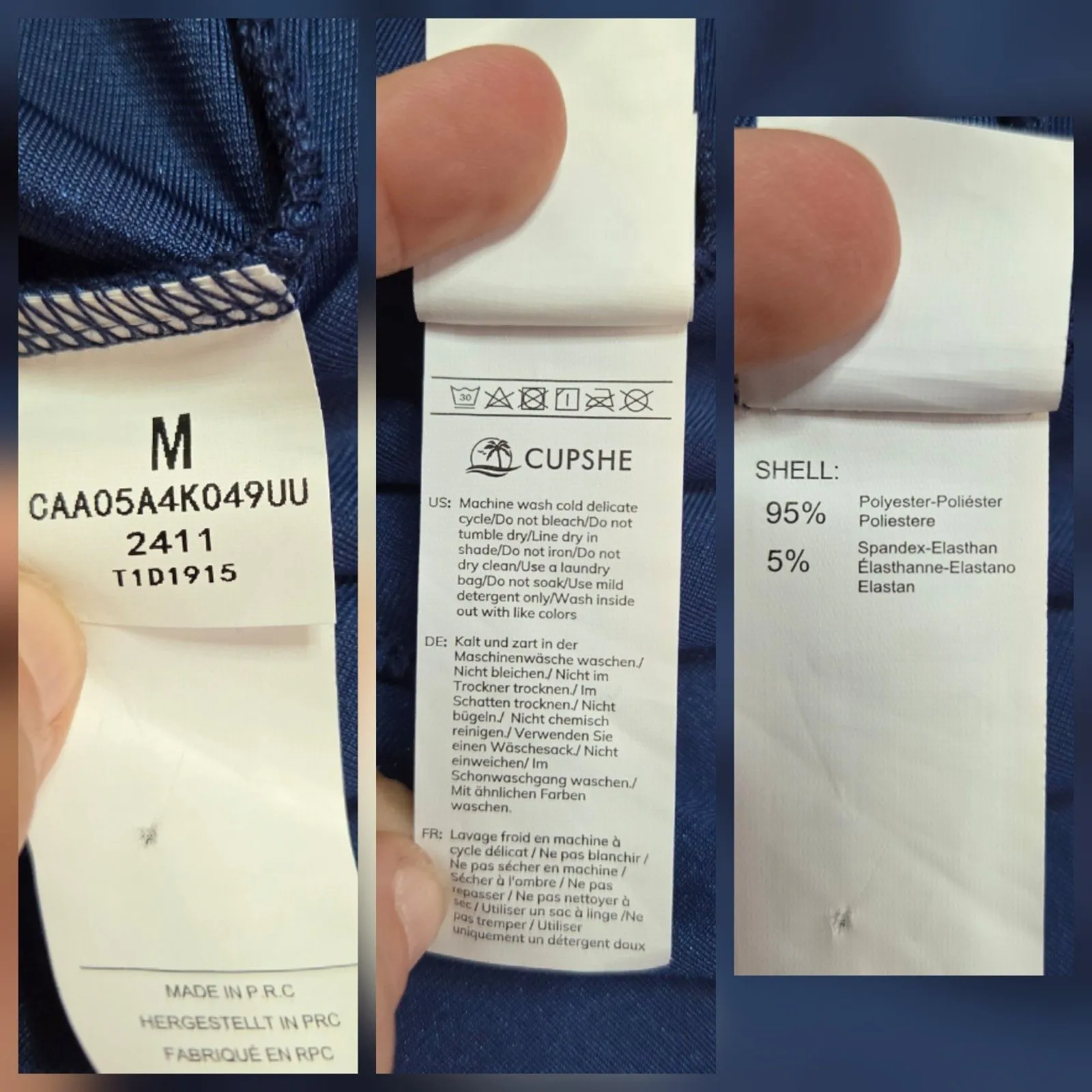 Velvet Puff Sleeve Mini Dress Blue Womens Medium Whimsygoth Holiday - Image 12