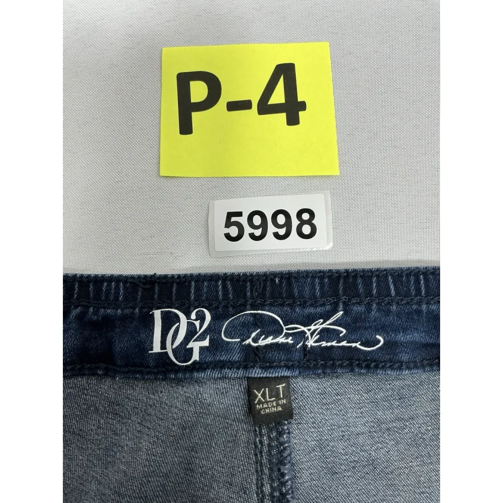 Womans DG2 New Classic Stretch Pullon Capri Blue Jeans XLT Size XL - Image 3
