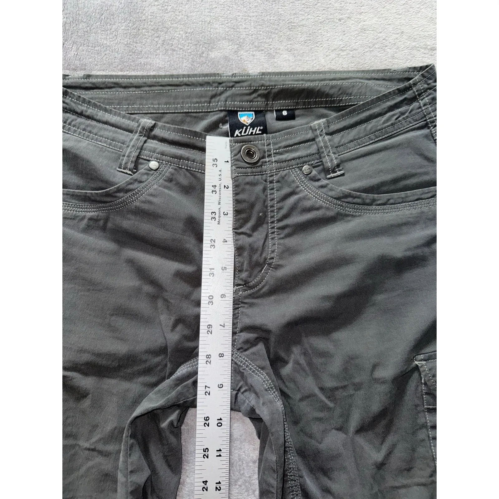 Kuhl Women's Free Range Hiking Cargo Shorts Mid Rise‎ Charcoal Sz 6 - Image 7
