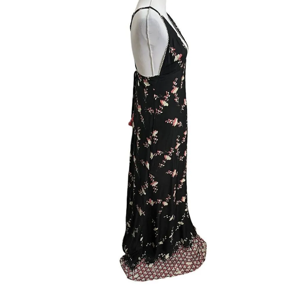 Poupette St Barth NWT Mara Maxi Dress Pink Black Silk Women’s Size Small - Image 7