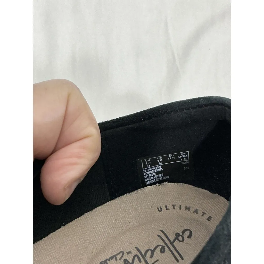 Womans Clarks Collection Ultimate Comfort Black Suede Lace Up Wedge Heel Shoe 10 - Image 7