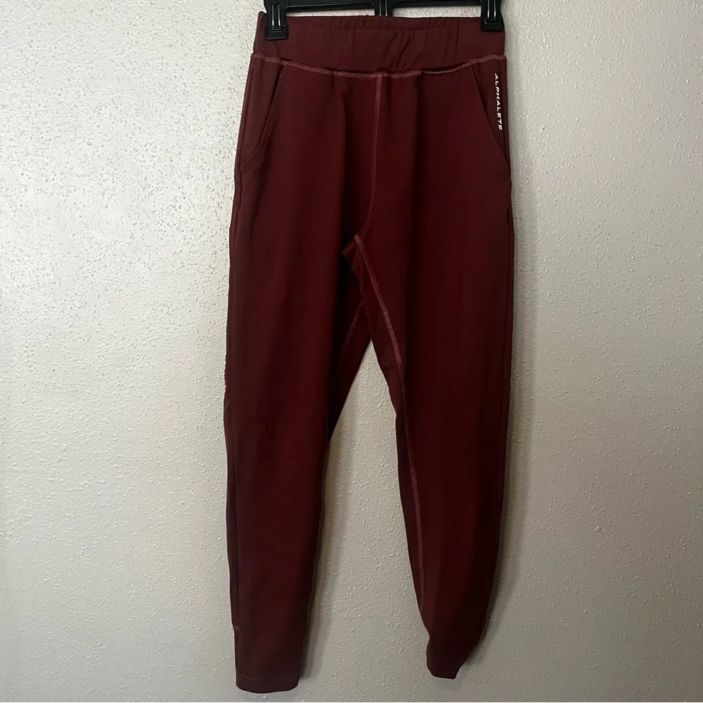 Alphalete Women’s (S) Brown Jogger Pants Stretch Small Gym Yoga Workout Run - Image 2