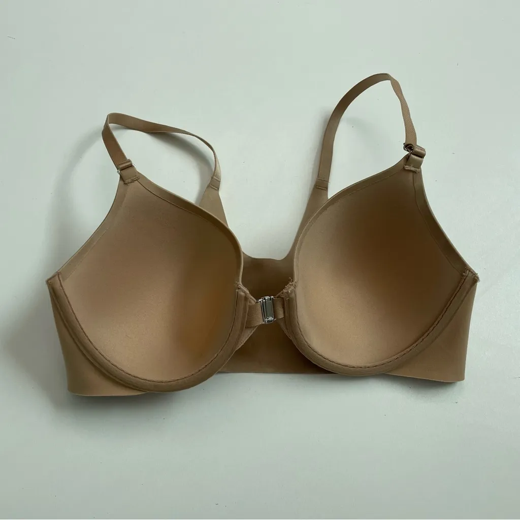 Soma Bra Vanishing Back Full Coverage Front Closure Underwire Lightly Lined Nude Tan Size 36 C - Image 8
