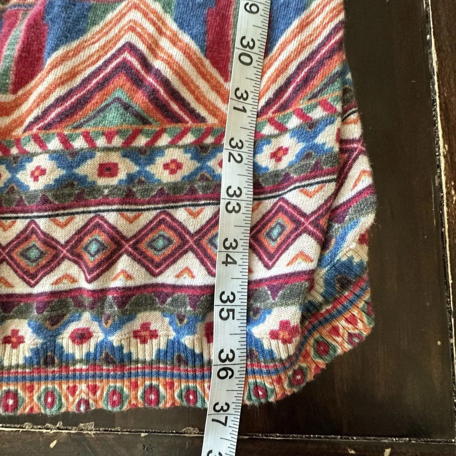 Johnny Was Floral Multicolor Patterned Long Sleeve Hooded Cardigan Sweater M - Image 11