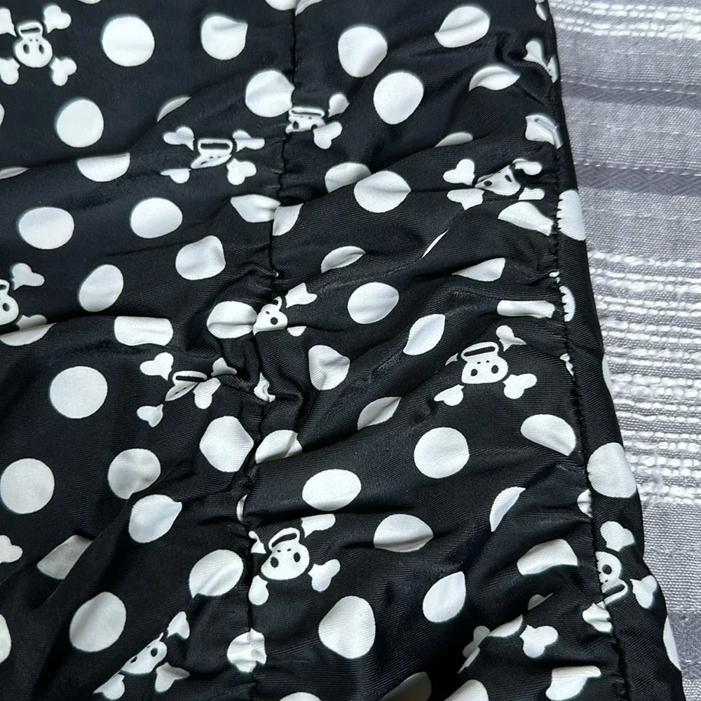 Cocoship High Waist Ruched Black White Skull Swimsuit Bottom Size 4XL EUC #1134 - Image 3