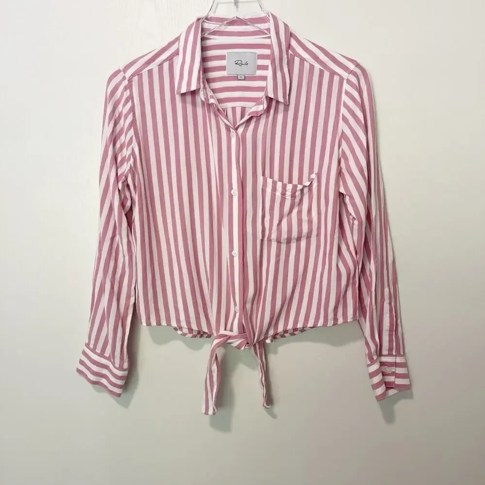 RAILS Val Top in Garnet White Stripe‎ Front Tie - Image 3
