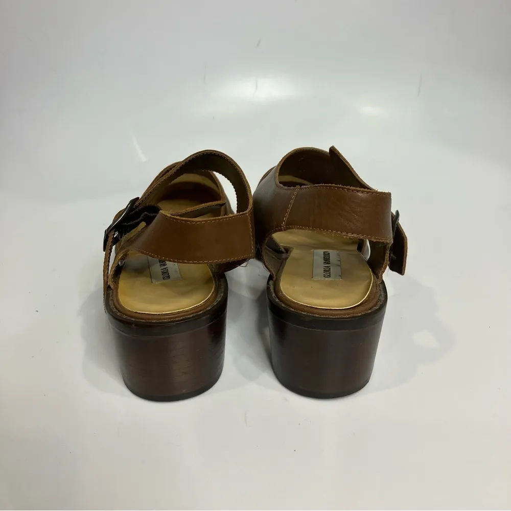 Vintage Gloria‎ Vanderbilt brown leather sandals size 8 - Image 4