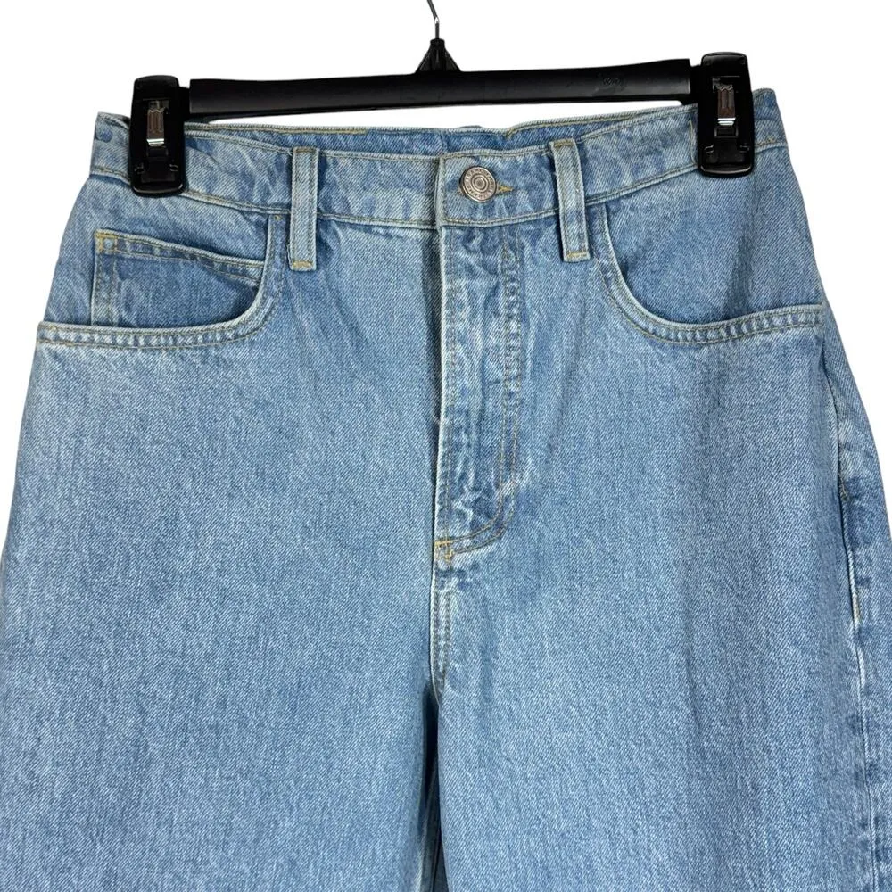 FRAME SZ 26 High ‘n Tight Straight Jeans Coated Zip-Fly Hi-Wash Light Wash Blue - Image 2