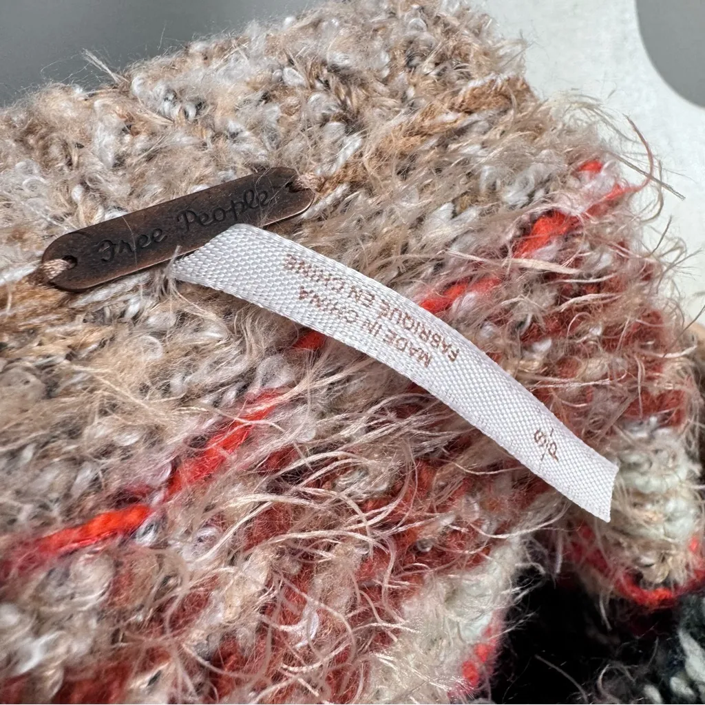 Free People Festive Frost Jumper Long Sleeve Knit Fair Isle Sweater Small - Image 8