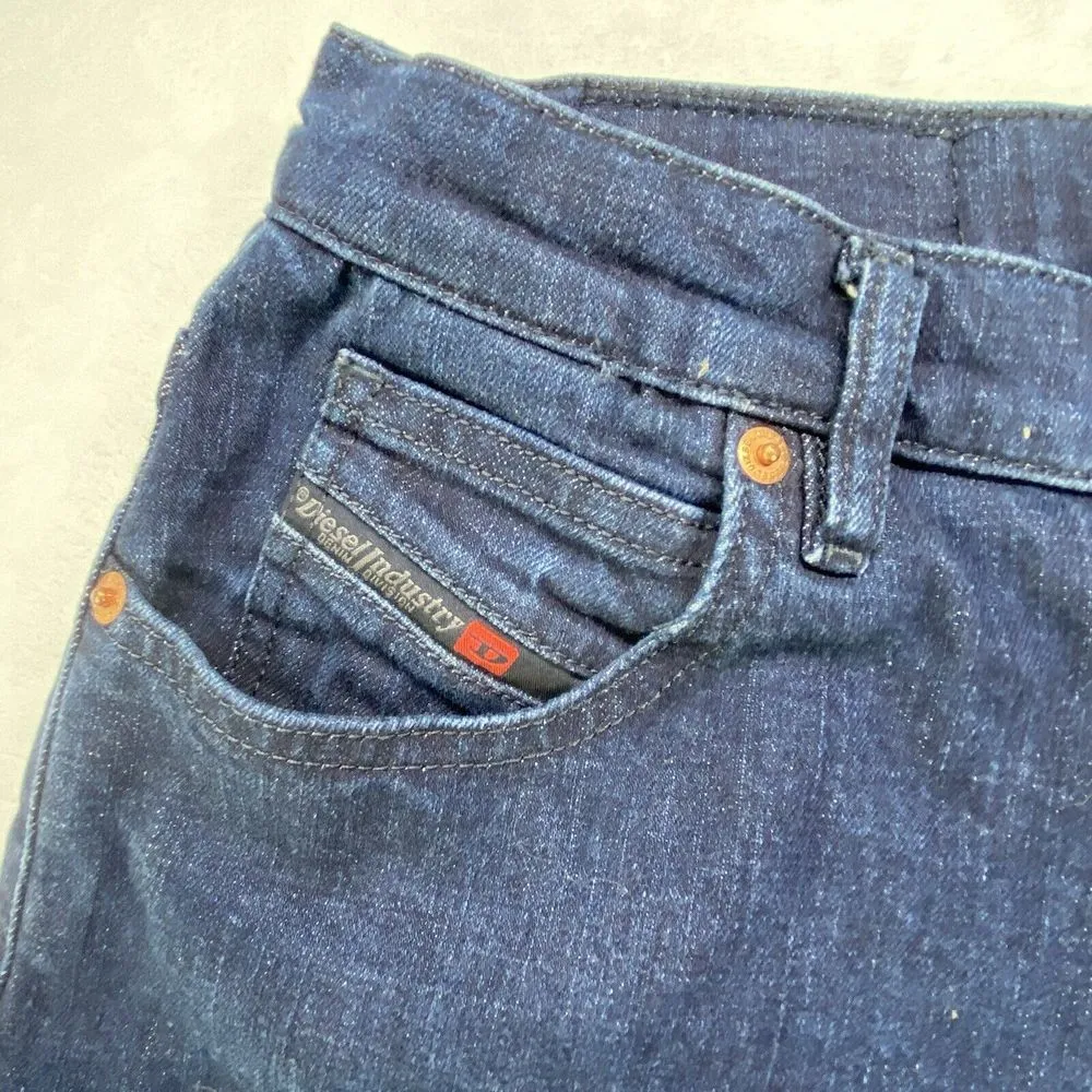 Ladies‎ DIESEL NICLAH Blue High Waist Regular Straight dark Y2k Jeans Sz 28x27 - Image 8