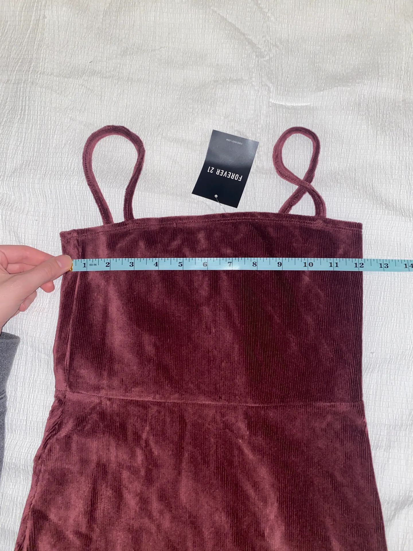 Ribbed Mini Bodycon Corduroy Cami Dress - Image 5