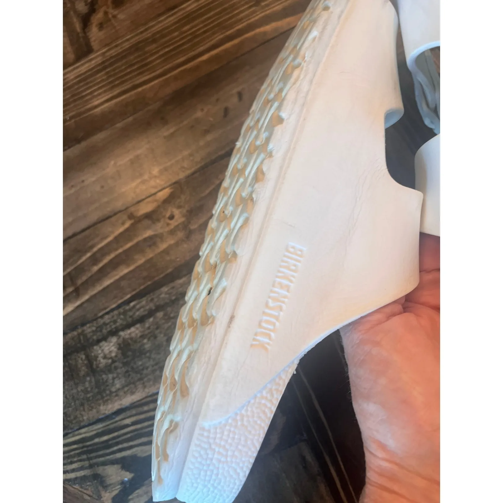 Birkenstock Eva Foam Sandal Slides Women 9 White Neutral Comfy Preppy Lounge - Image 7