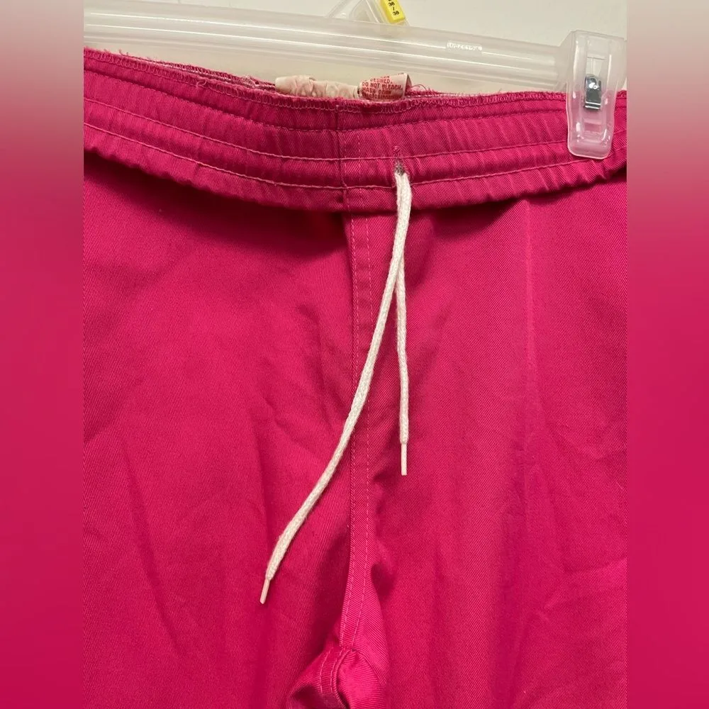 Spalding Hot Pink Drawstring Cropped Wide Leg Athletic Pant - Image 5