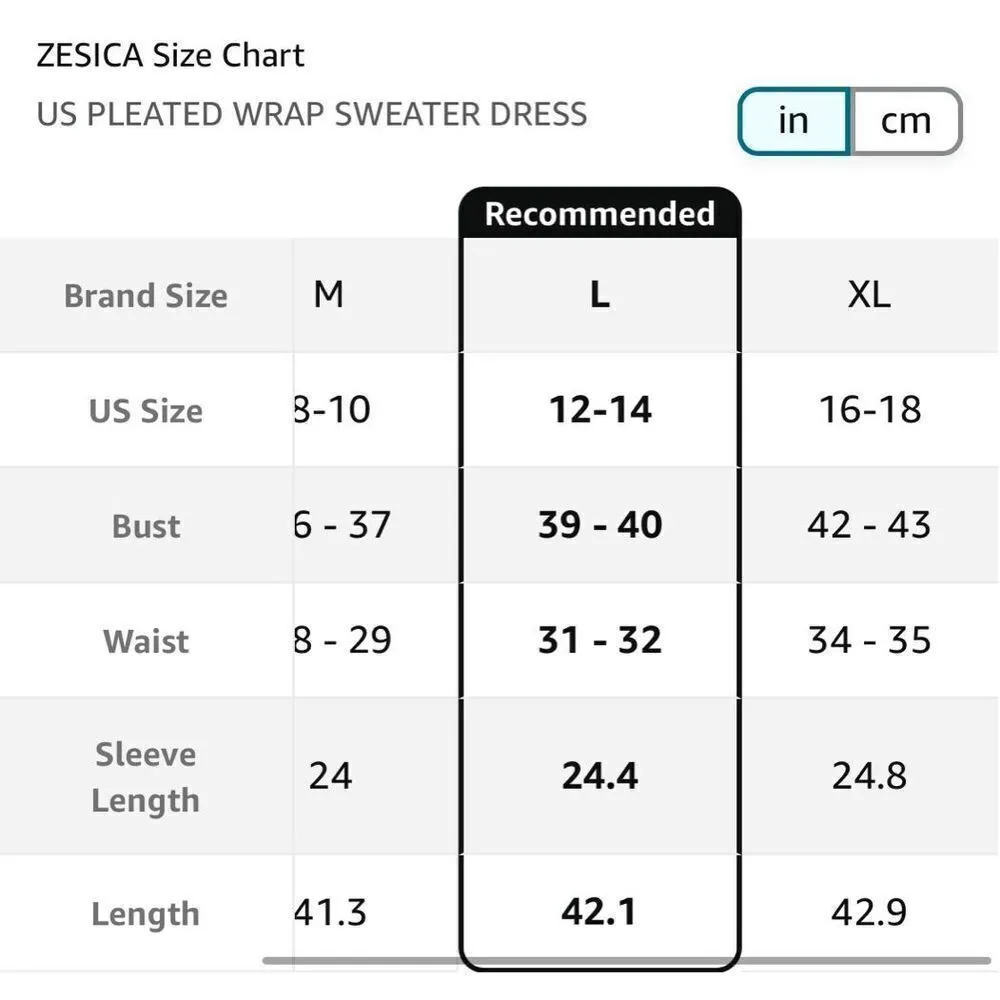 NEW Wrap V Neck Ribbed Knit Pleated Sweater Dress NO BELT XL Blue - Image 7