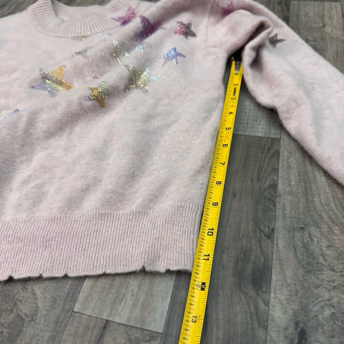 ZADIG & VOLTAIRE Rhinestone-Embellished Cashmere Star Sweater pink - Image 4