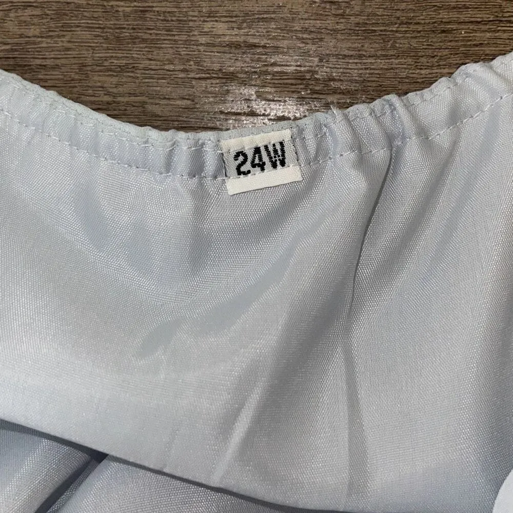 Lady Nah Nah Vintage Womens Embellished Jacquard Jacket & Dress 2 Piece Set Blue Size 24W - Image 11