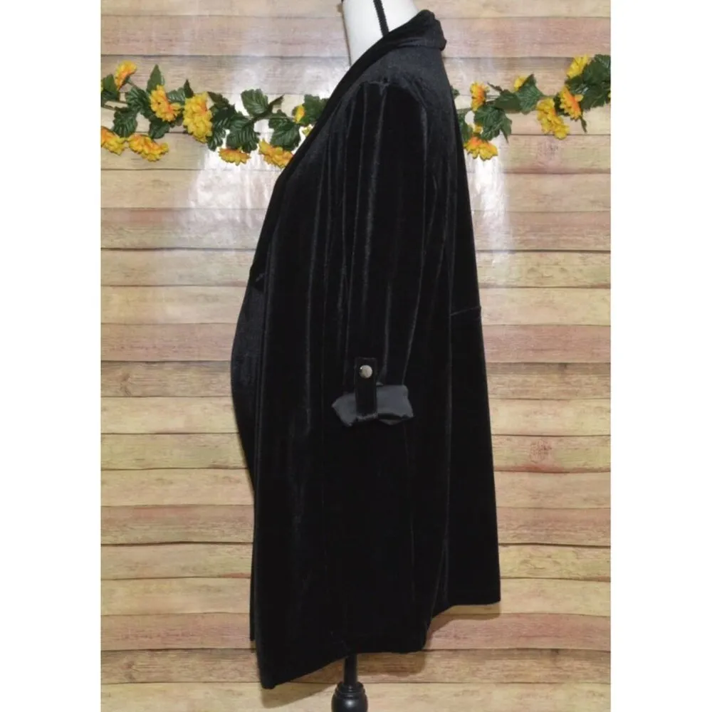 JL Jules & Leopold Jacket Women’s M Black Velvet Evening Wear Mid Length MINT - Image 5
