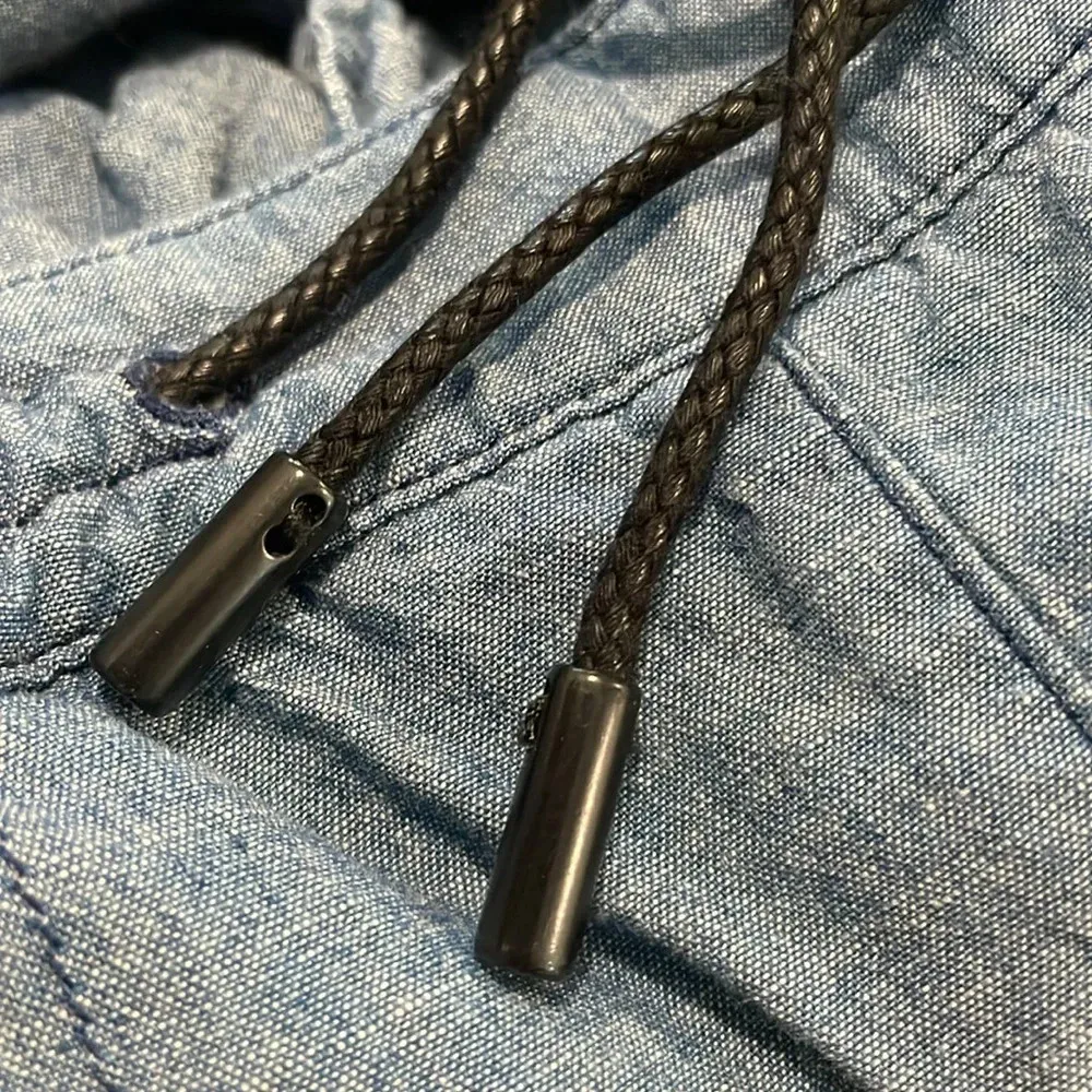 Proenza Schouler Chambray Drawstring Pull On Pants size 4 - Image 12