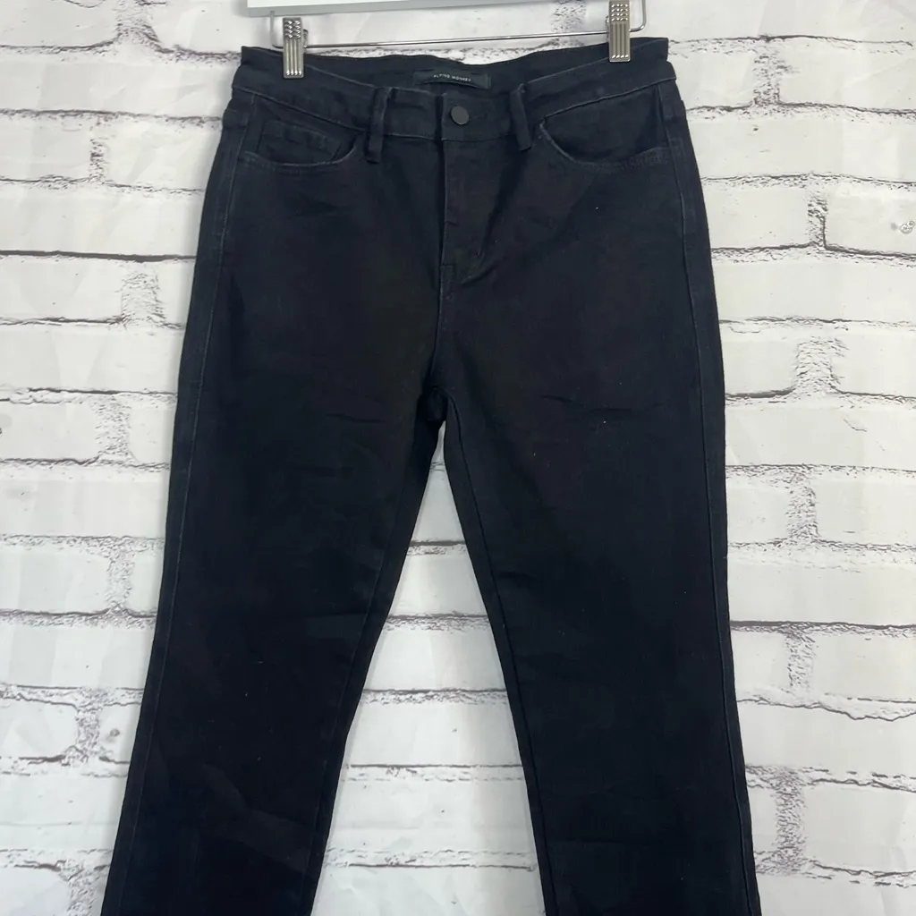 Flying Monkey Straight Leg Jeans Mid Rise Black Wash Women’s 29 Stretch Denim - Image 6