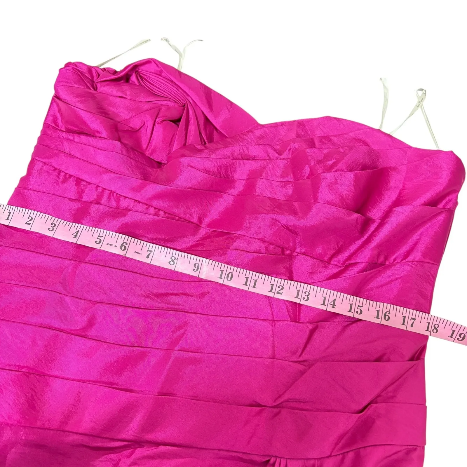 Jade Couture Strapless Sweetheart Ruched Fuchsia Gown Formal Evening Size 14 M L Pink - Image 6