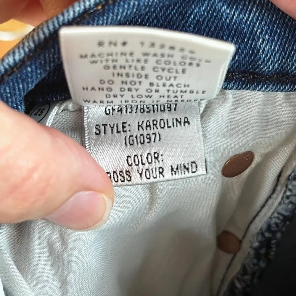 GRLFRND Karolina High Rise Jeans In Cross Your Mind Size 25. - Image 12