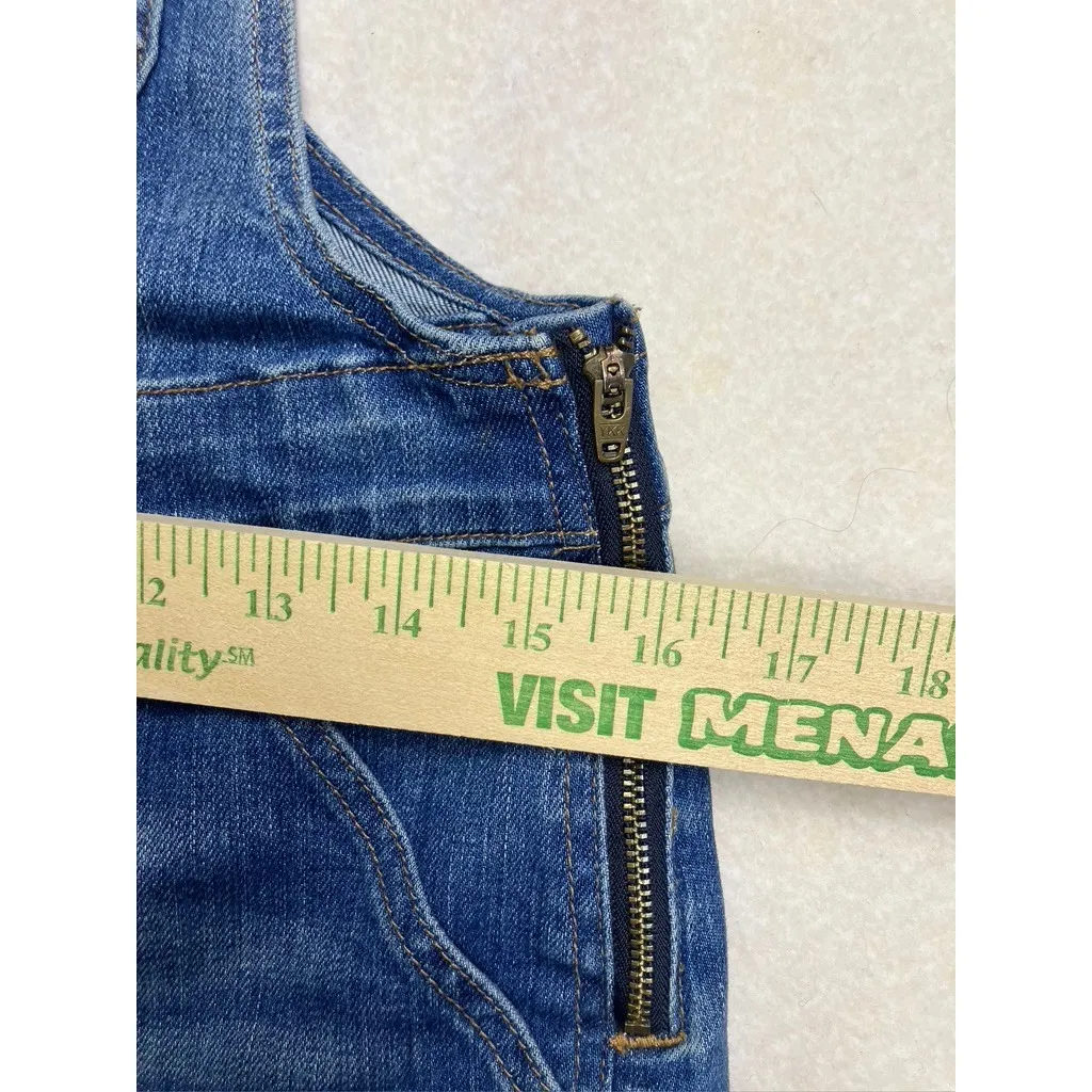 Madewell Denim Overalls Women Size M Straight Leg Medium Wash Cotton Blend - Image 7