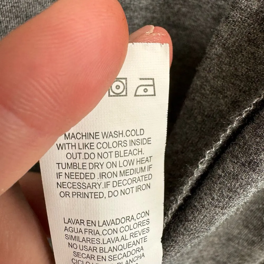 Just Fab Gray 3/4 Sleeve Boat Neck Lightweight Jersey Knit Stretchy Dress Size M - Image 7