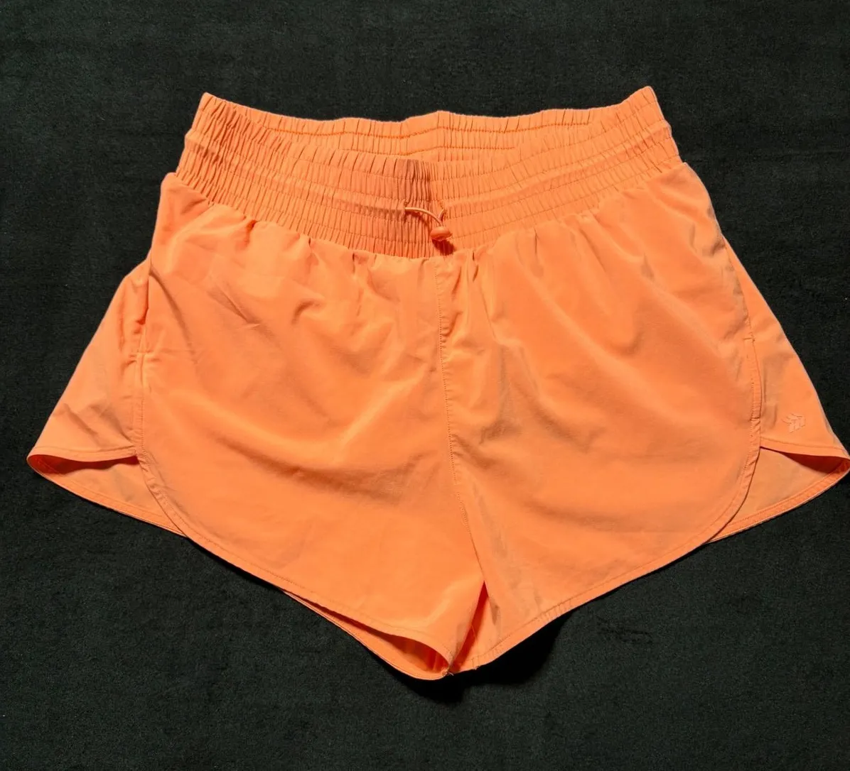 All in Motion Womens Athletic Shorts Orange Elastic Waist Drawstring Size L - Image 1