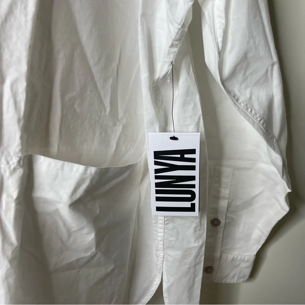 NWT Lunya Airy Cotton Sleep Shirt Dress in White sz L / XL - Image 10