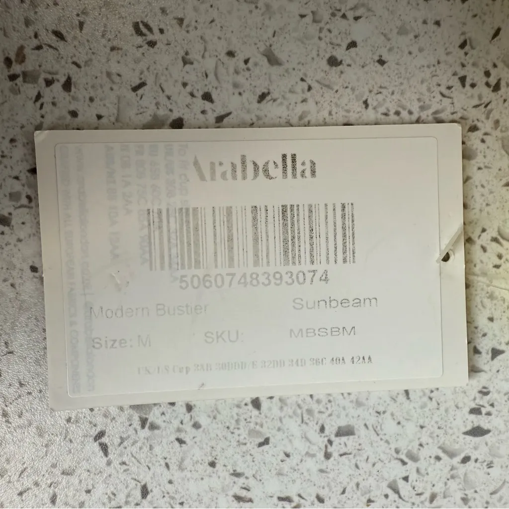 NWT Arabella London The Modern Bustier Bra Women's Size Medium Sunbeam yellow - Image 3