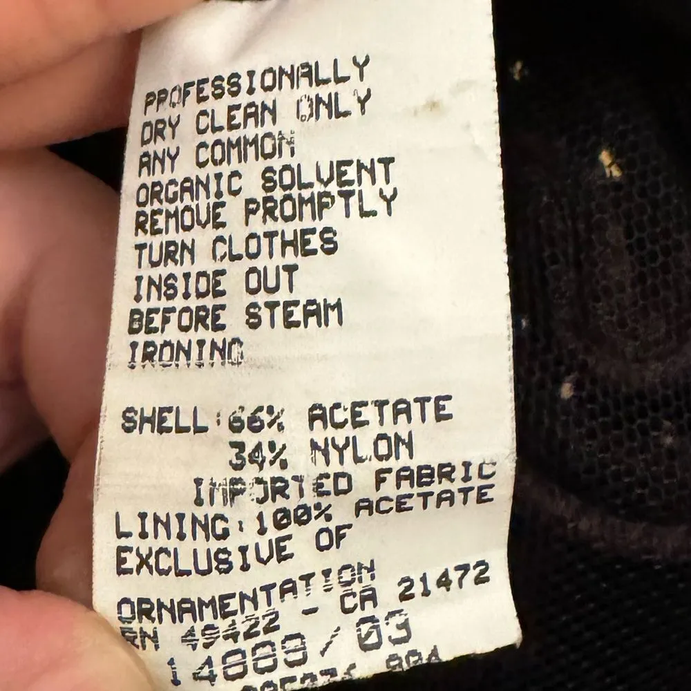 Vintage Scott McClintock Size Small Velvet Red Lace Back Maxi Prom Gown Black - Image 11