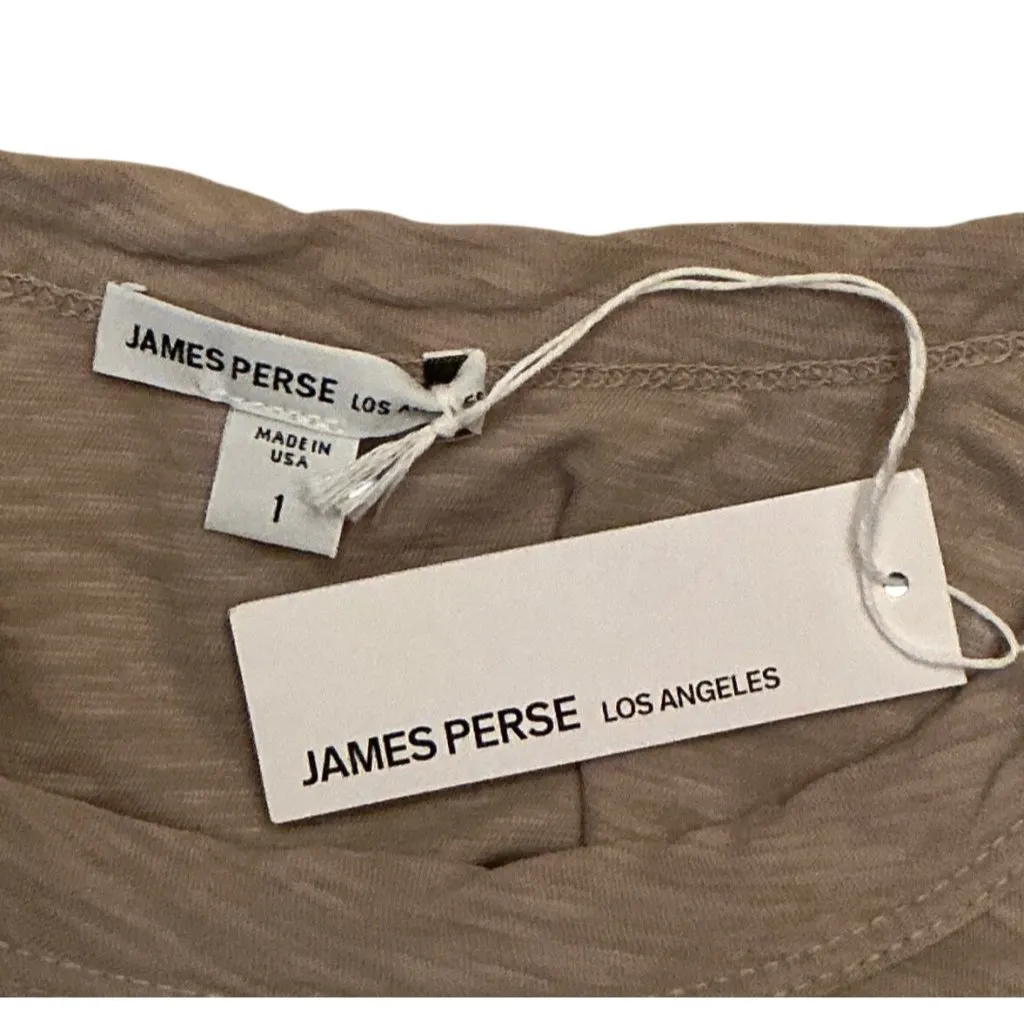 James Perse Sheer Slub Crew Neck Tee in Sand Dune Size 1 (XS/S) Womens - Image 10