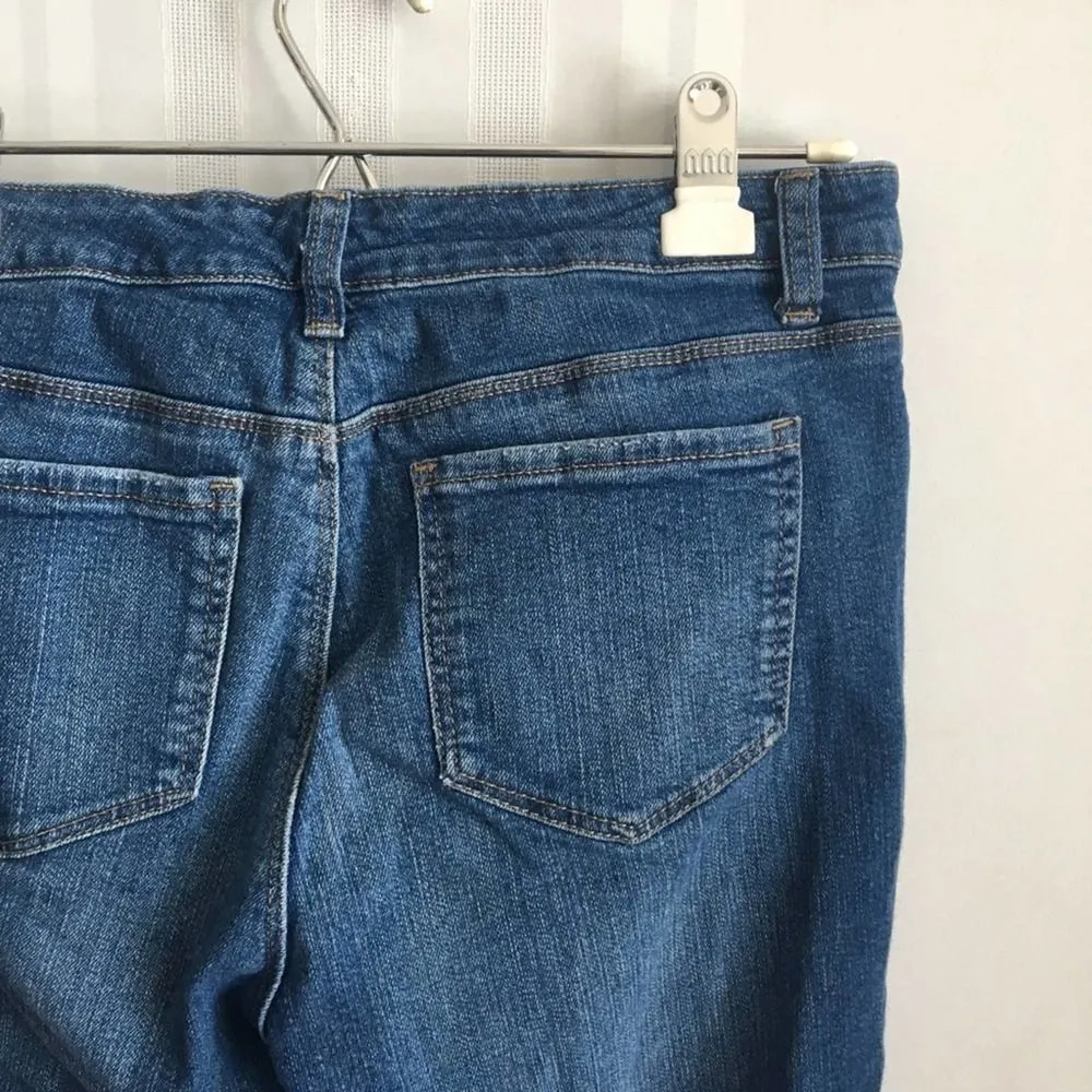 Style & Co. Slim Leg Cotton Denim Jeans 10P Blue Straight Pants Pockets - Image 9