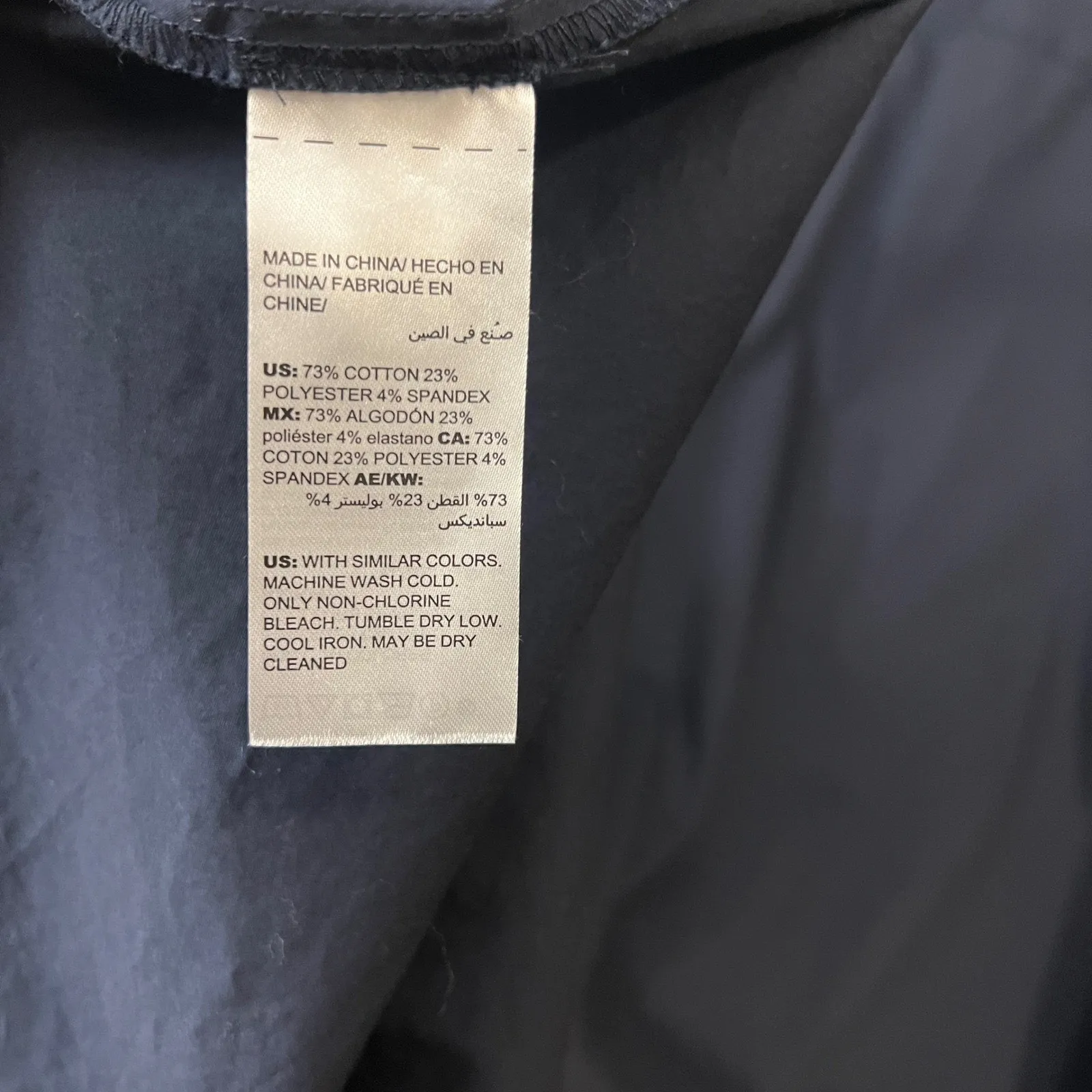 Chico's Collared Short Sleeve Shirt Dress Navy Blue Sz 3 US 16 / 18 Knee Length - Image 9