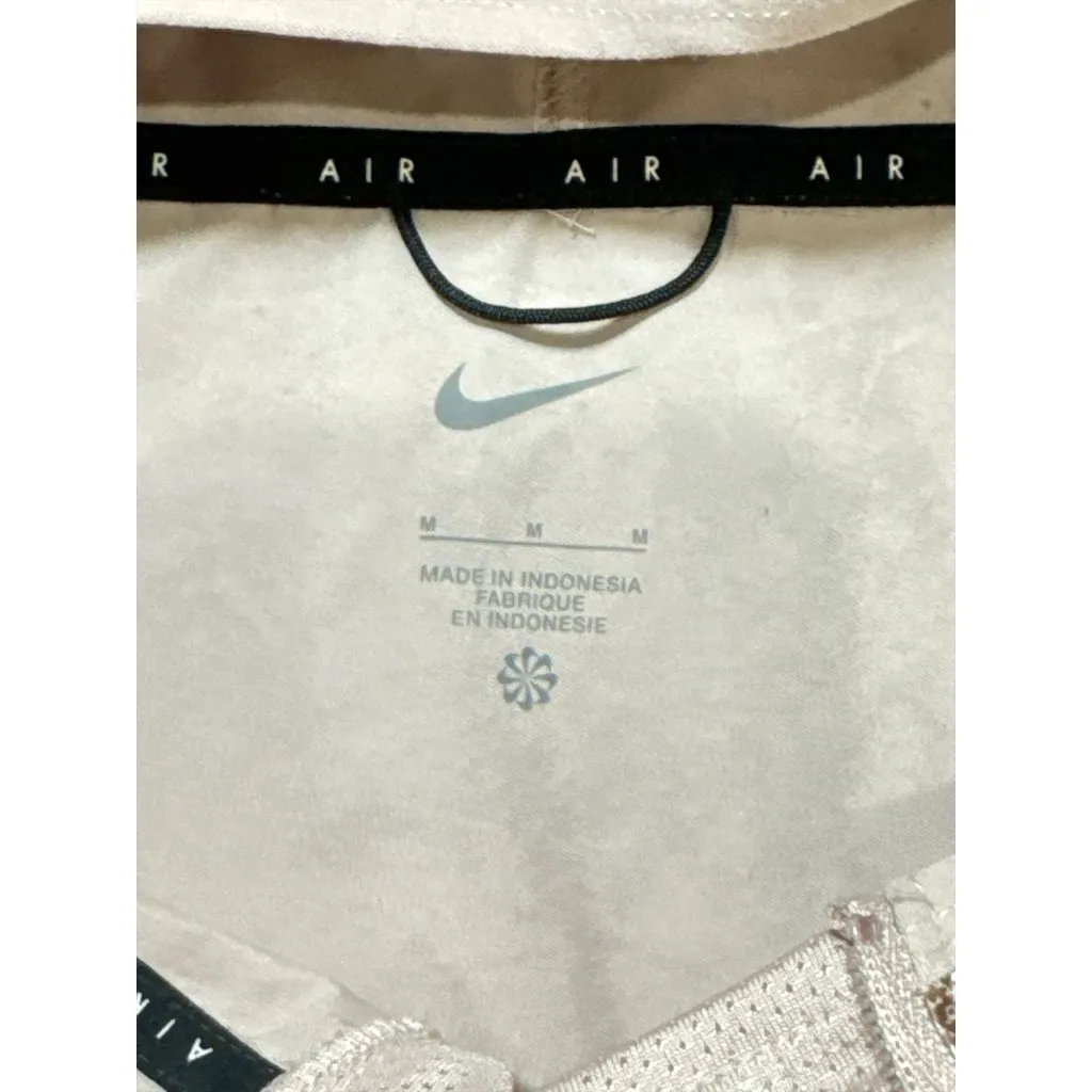 Nike Air Running Light Hoodie Jacket Womens Sz M Pink Metallic Foil Windbreaker - Image 9