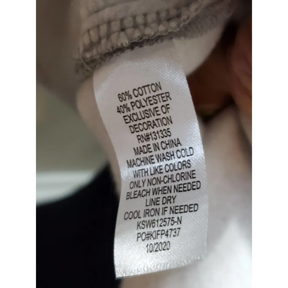 Socialite Women's Gray Cotton Long Sleeve Round Neck Pullover Knit Sweater XS - Image 11