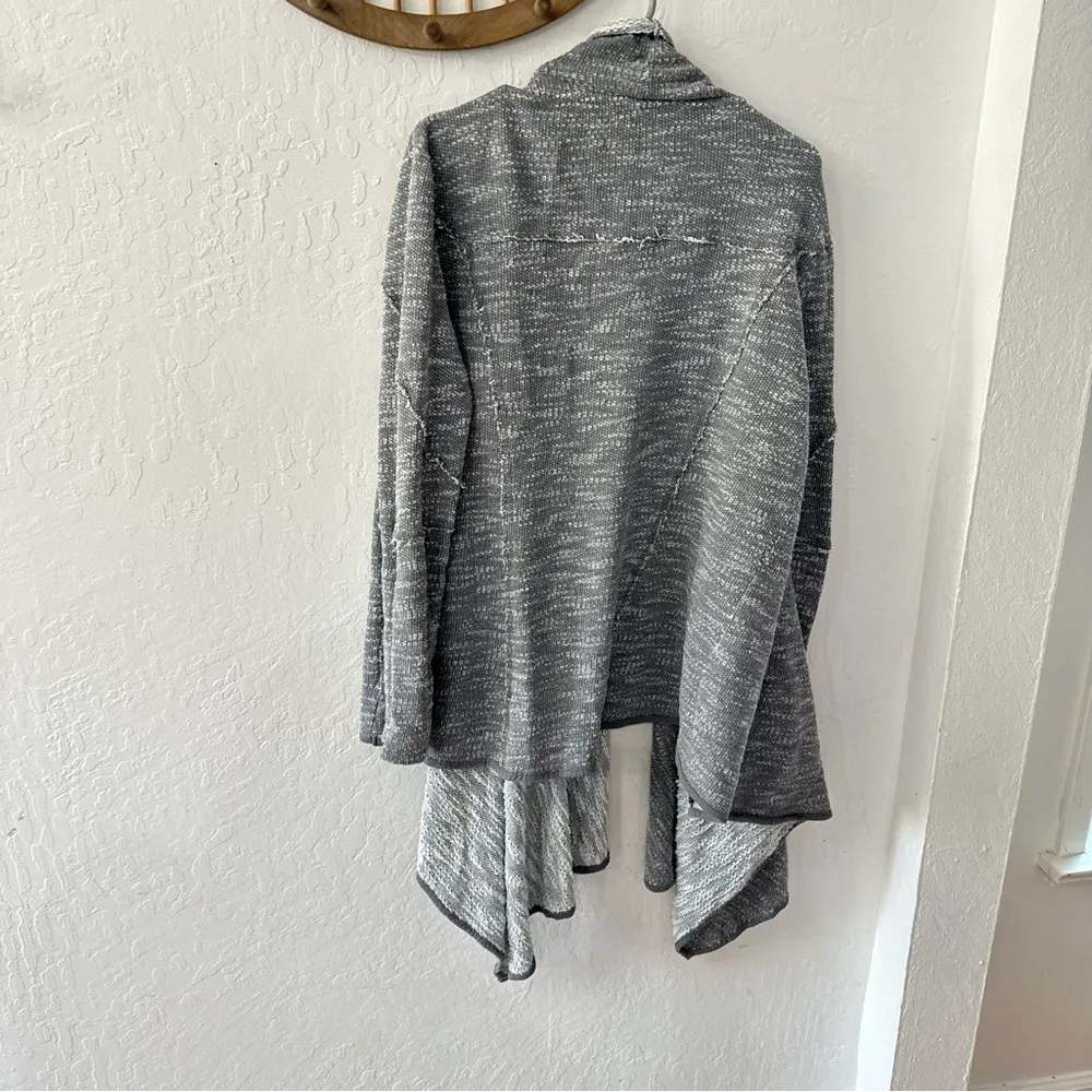 Free People In The Loop Open Front Textured Zip Sleeve Cardigan Medium - Image 8