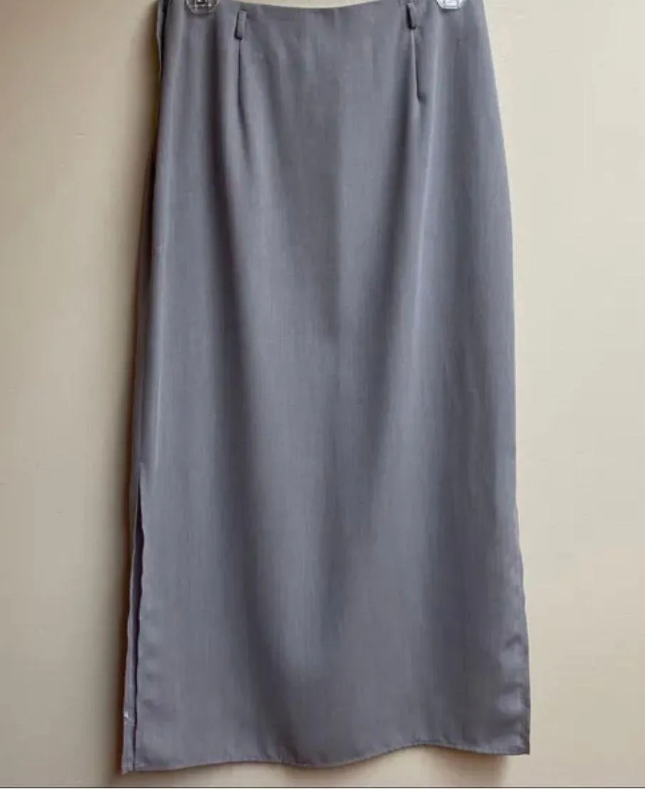 Sz 8 Vintage Long Maxi Skirt W Floral Embroidery - Image 4