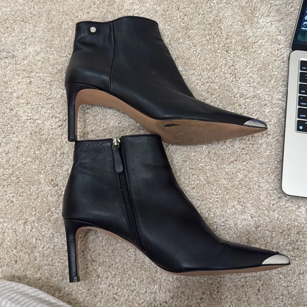 Hugo Boss Toe Cap Leather Heeled Boots 3 - Image 6