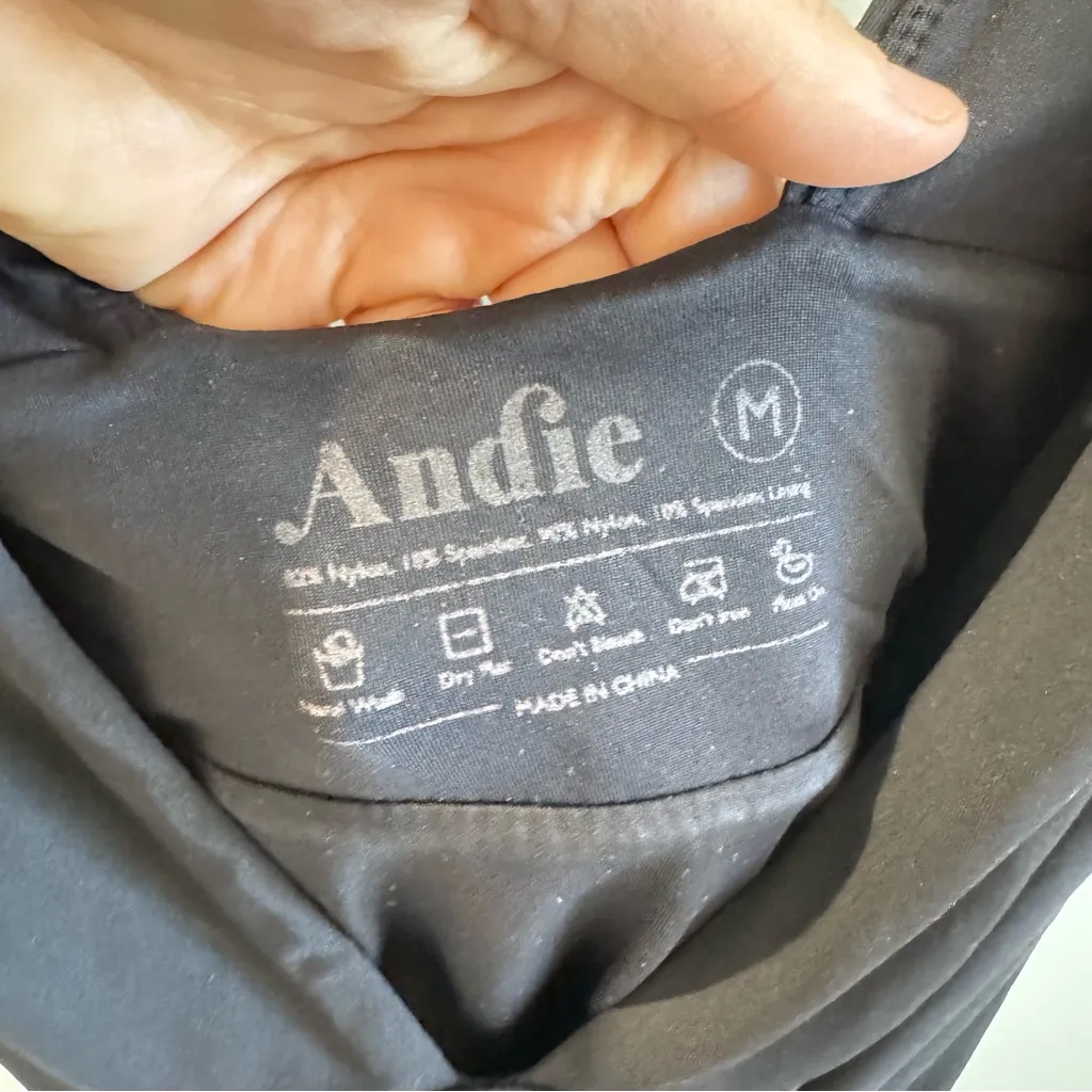 Andie Swim Mykonos Black One Piece Swimsuit Medium - Image 4