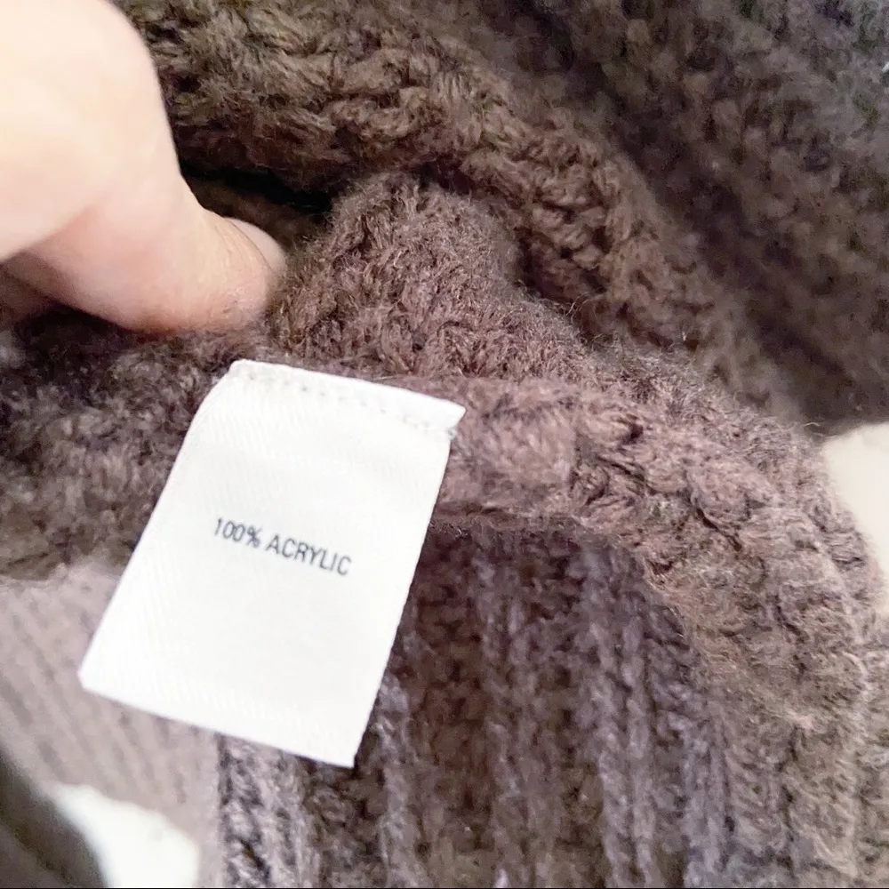 Hinge Waterfall Open Chunky Knit Cropped Sweater - Image 3