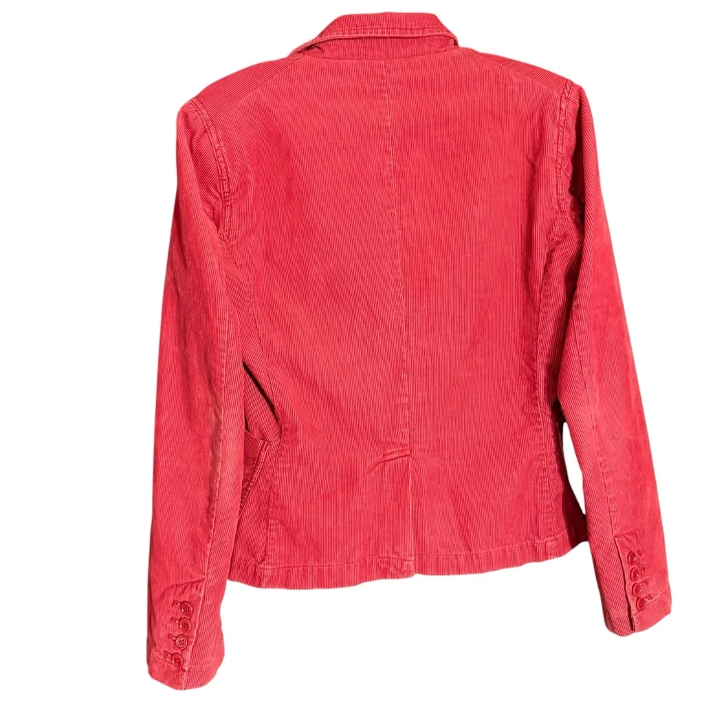 J. Crew Women's Burnt Orange 100% Cotton Corduroy Blazer Size Small - Image 5