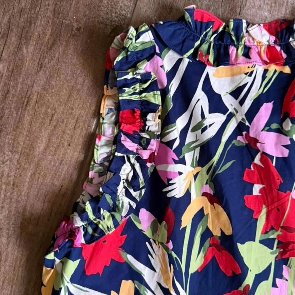 Maggy London Pink and Blue Pleated Halter Sundress - Image 11