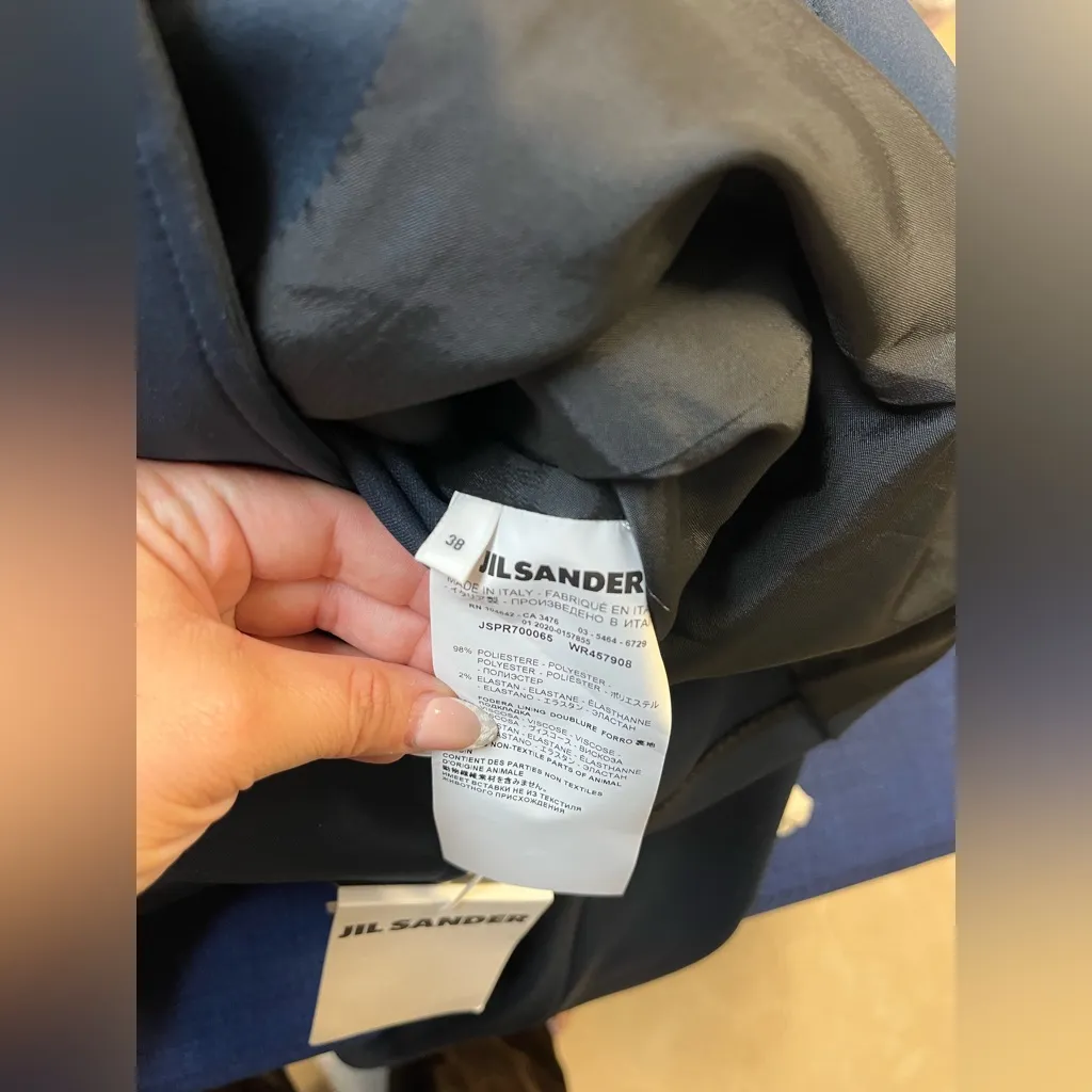 Jil Sander Single-Breasted Jersey Blazer Jacket – Size 38 – NWT – Made in Italy - Image 8