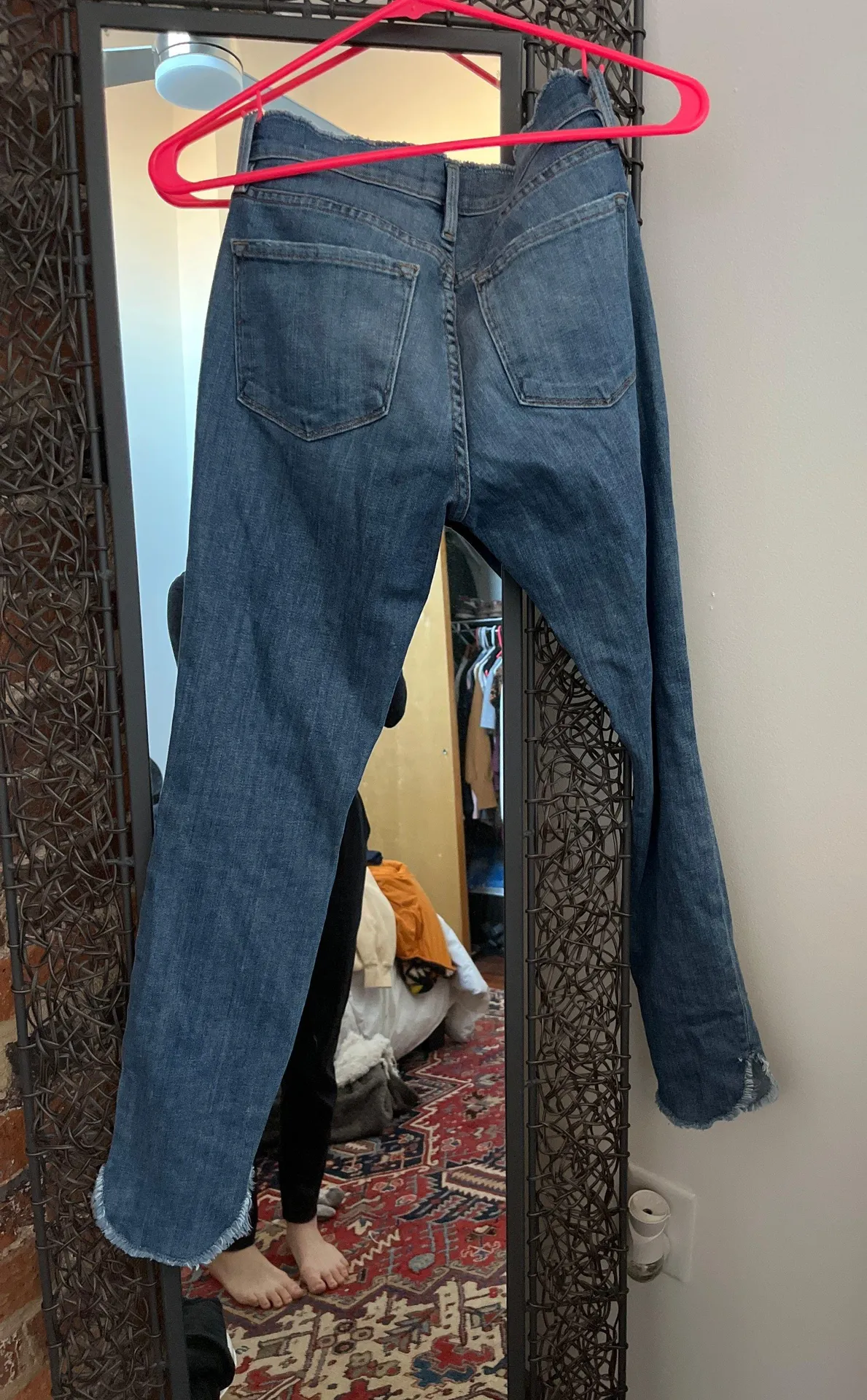 Skinny Ripped Jeans With Frayed Hem - Image 3